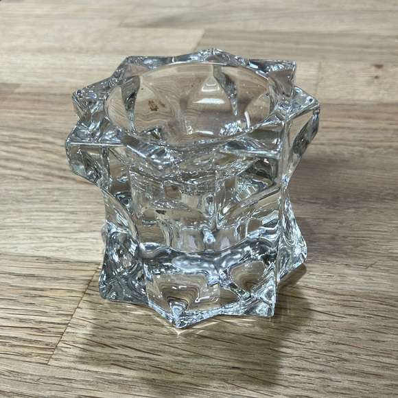 Mikasa 1980s vintage crystal candlestick holder - Picture 1 of 4